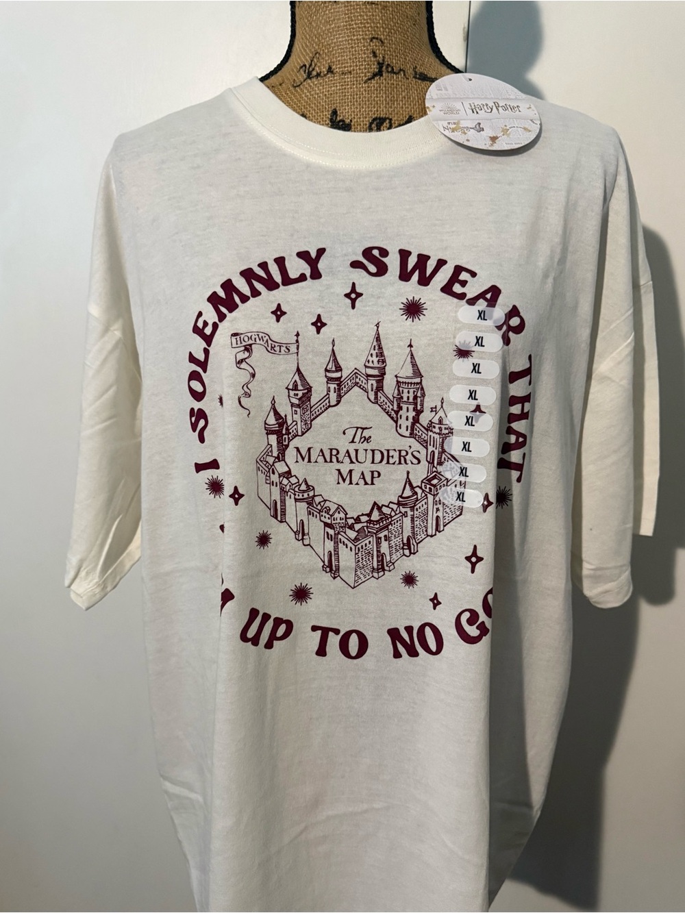 Warner Bros. Cream Harry Potter Marauder's Map Graphic Tee
